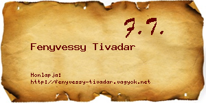 Fenyvessy Tivadar névjegykártya